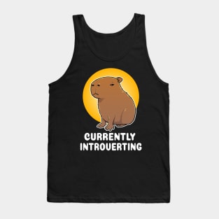 Currently Introverting Capybara Cartoon Tank Top